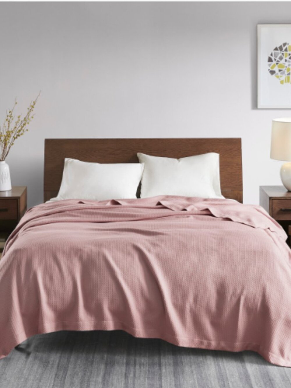 Madison Park Egyptian Cotton Lightweight Blanket King - Rose